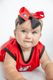 Medium Two-tone Collegiate Embroidered Grosgrain Hair Bow